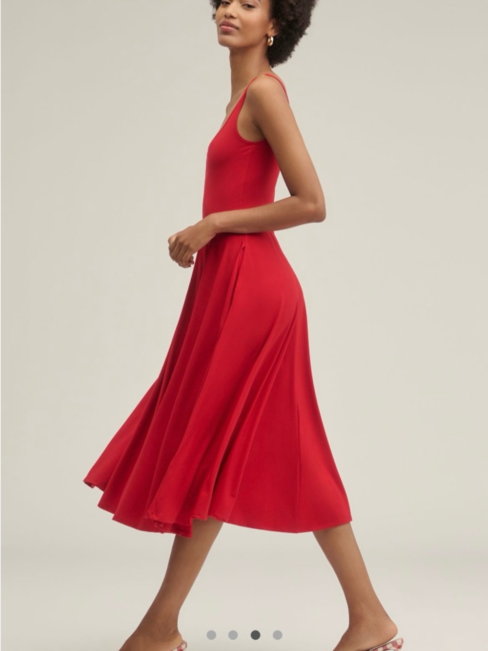 Reformation Rou Midi Dress in lipstick Red NWT - Picture 4 of 4